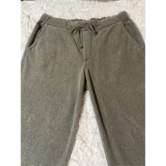 Men's terry cloth drawstring elastic waist olive sweatpants 34x33 - Picture 1 of 7